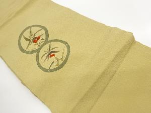 縮緬地丸に抽象模様名古屋帯